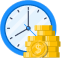 clock and money icon